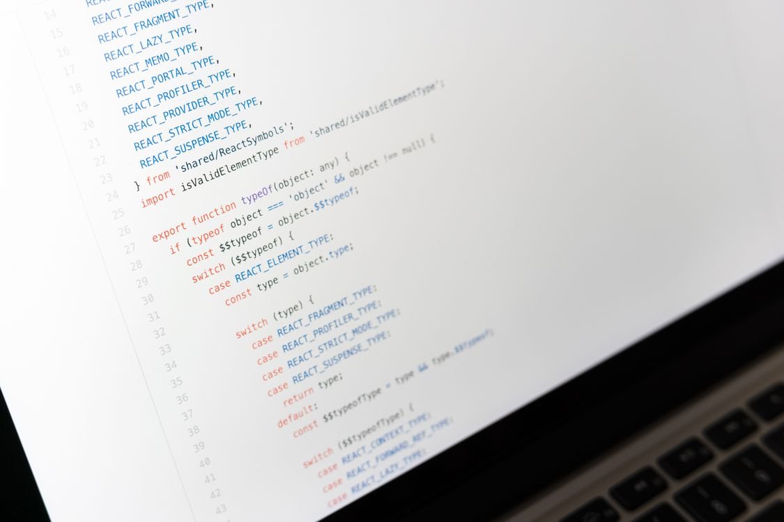 Close up of programming code on a laptop screen